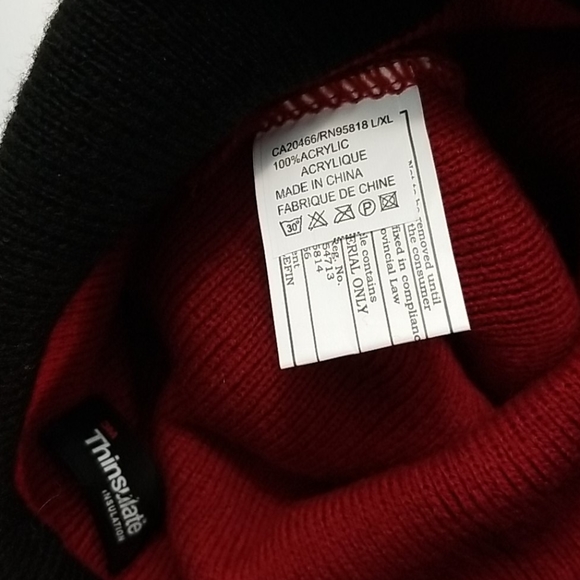 Thinsulate unisex canada hat red L/XL NWT - Picture 4 of 4